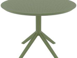 Τραπέζι Sky 20.0812 Φ105x74cm Πολυπροπυλένιου Olive Green Siesta