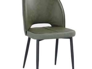 Καρέκλα Bouton 03-1093 49x58x89cm Olive-Black