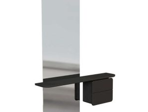 Καθρέπτης Τοίχου One More Look 5108C5620-2 78x15x118cm Black Oak-Anthracite Umage