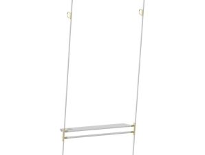 Κρεμάστρα Δαπέδου Lean On Me 5250 78x32x182cm Brass-White Umage