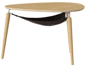 Τραπέζι Σαλονιού Hang Out 5579 Φ80×48,9cm Oak-Steel Umage