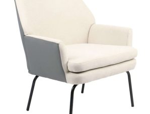 Πολυθρόνα Kieran 255-000042 77x69x82,5cm Beige-Grey