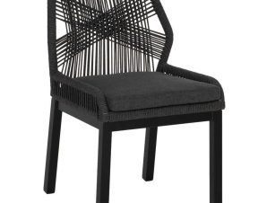 Καρέκλα Soleil HM5547.03 Με Σχοινί 50x58x85cm Black-Anthracite