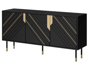 Μπουφές Mountain 3D 162739789 154x40x72cm Black-Gold