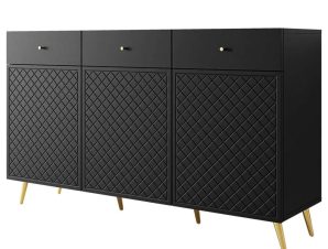 Μπουφές Temerra 3D 162717339 150x42x92cm Black-Gold