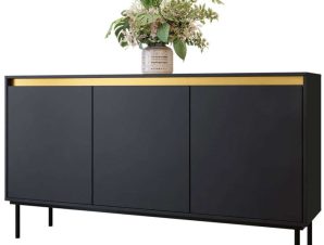 Μπουφές Carmesi 162783959 160x40x86cm Black-Gold