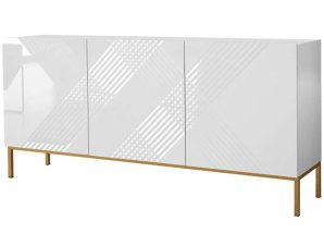 Μπουφές Exito 162459179 160x37x76cm White-Gold