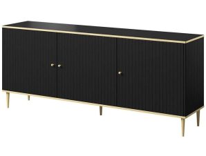 Μπουφές Glamour 162409819 180x40x76cm Black-Gold