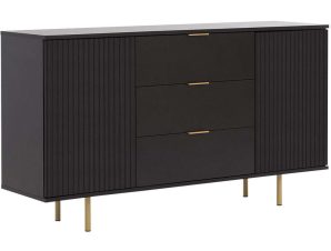 Μπουφές Nubia 162740059 150x41x80cm Black-Gold