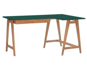 Γραφείο Luka Δεξιά Γωνία LUKAROFOAK10 135x50x75cm Oak-Sea Green