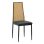 Καρέκλα Lasmipe Inart μαύρο-φυσικό pu-rattan 40x49x96εκ (Σετ 4 Τεμάχια) – PAKO WORLD – 115-003198